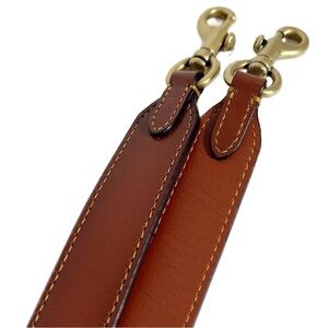 Coach Leather Bag Strap in Brown with Brass Hardware